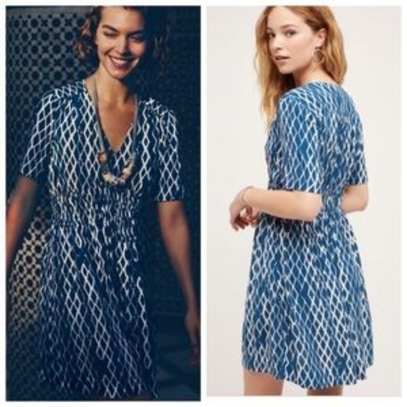 HD in Paris Anthropologie Archipelago Blue Dress - Picture 8 of 8